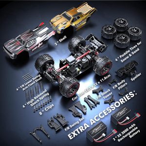 HYPER GO H14BM V3 Camioneta RC sin Escobillas a Escala 1/14, <span class=keywords><strong>4X4</strong></span> Todoterreno, Impermeable, Eléctrica, <span class=keywords><strong>de</strong></span> Alta Velocidad (50 mph), Truggy Extremo <span class=keywords><strong>de</strong></span> Resina - Product Image 6