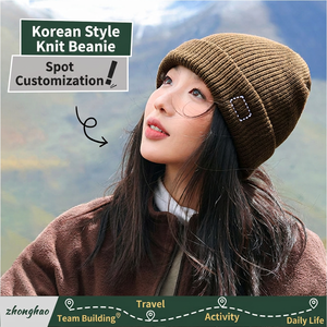 Nuevo Gorro de Punto Invernal Han Guangdong 2025 con Bordado de Diseño Personalizado para Calidez al Aire Libre - Product Image 2