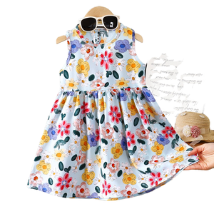 Nueva Colección de Verano, Vestido de Tirantes Finos con Cuello Redondo, Estampado Floral, Transpirable, Hasta la Rodilla, para Niñas, Estilo Princesa, Silueta en A - Product Image 2