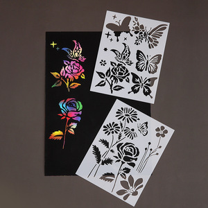 <span class=keywords><strong>Stencil</strong></span> Personalizzati in PET per Pittura, Modelli per Graffiti Disegnati a Mano per Bambini, <span class=keywords><strong>Stencil</strong></span> Fai-da-Te per Stampa - Product Image 5