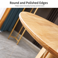 Table ronde en bois massif nordique de 80 cm, table à manger moderne et simple, table de négociation pour balcon, café ou maison