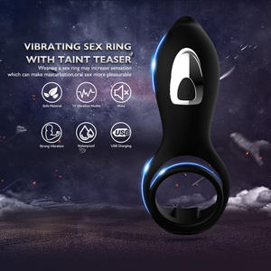 Cincin Pengunci Penis Silikon dengan Remote Kontrol Nirkabel untuk Pria, Getaran Elektrik untuk Pasangan Dewasa, HLN-2 Box - Product Image 2