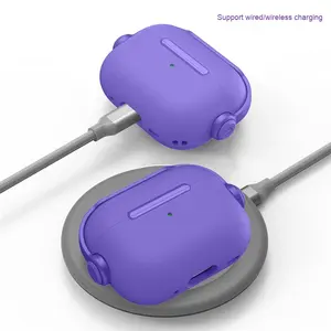 Inalámbrico para Apple <span class=keywords><strong>Pro</strong></span> <span class=keywords><strong>de</strong></span> <span class=keywords><strong>segunda</strong></span> generación para <span class=keywords><strong>AirPods</strong></span> 4 Estuche con bloqueo <span class=keywords><strong>de</strong></span> anillo y función <span class=keywords><strong>de</strong></span> soporte Accesorio Estuche para auriculares - Product Image 4