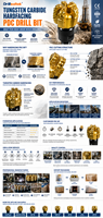 Промышленная долота PDC Drillsoltek с твердосплавным напылением для бурения горных пород методом HDD