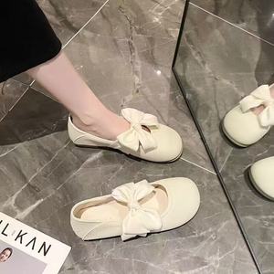 Zapatos Planos de <span class=keywords><strong>Ballet</strong></span> para Mujer, Suela de Goma Suave con Lazo, Transpirables, Sin Cordones, para Primavera, Verano, Otoño e Invierno 2025 - Product Image 4