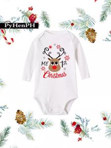 ชุดรอมเปอร์เด็กทารกพิมพ์ลายคริสต์มาสผ้าฝ้าย 100% แขนยาว คอปกสีขาว ขายส่ง - Product Image 2