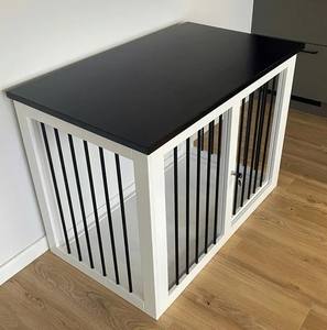 Hot Sale Luxus Massivholz Hunde möbel Acryl Tür Hundehütte Luxus Haustier Holzbett Indoor Holz Katze Hundehütte zu verkaufen - Product Image 5