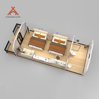 Kawagebo Kamp (KK) 8.2m X 3.9m X 3m Cabane préfabriquée de style cabine, géodésique, en polystyrène PC, de type carré, pour hôtel étoilé extérieur