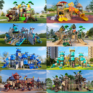 Chứng nhận CE trẻ em đa chức năng sân chơi ngoài trời, trượt nhựa lớn cho các lĩnh vực thể thao và trung tâm đào tạo thanh thiếu niên - Product Image 6