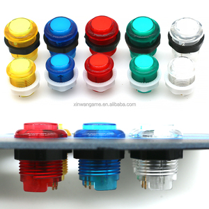 28mm 24mm Round Push <strong>Button</strong> Arcade <strong>Game</strong> <strong>Machine</strong> LED Light Illuminated Coin Operated 5V Plastic <strong>Switch</strong> - Product Image 1