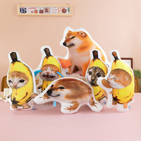 Bantal Boneka Hewan Peliharaan Kucing Anjing Isi Kapas PP, Cetak Dua Sisi, Bantal Sandaran yang Dapat Dipeluk, Hadiah untuk Remaja