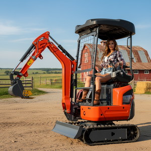 2026 Free Shipping 1800kg Mini Excavator <b>Small</b> Digger Crawler Excavators 1ton 1.2 Ton New Bagger for Sale - Product Image 1