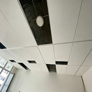 แผ่นใยแก้วซุปเปอร์อะคูสติก OEM แผ่นใยหินสำหรับฝ้าเพดาน - Product Image 4