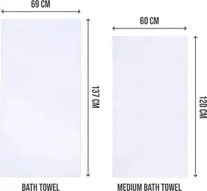 Premium White Bath Towel For Bathroom Solid Luxury 5 Star Hotel White Bath Towels