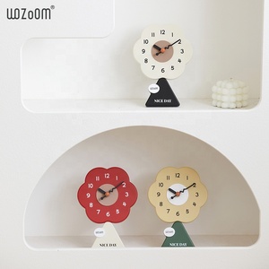 Mandelda Hot Bán Hoa Hiện Đại Hình Bảng Đồng Hồ Trang Trí Tự Làm Im Lặng Thạch Anh Bàn Trang Trí Quà Tặng Đồng Hồ Cho Nhà Văn Phòng Cà Phê - Product Image 4