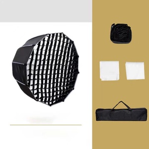 45cm 12 tubos Deep <span class=keywords><strong>Parabola</strong></span> Softbox Fotografía Flash Light Speedlight Soft Box con montaje Bowens y tiras de rejillas - Product Image 5