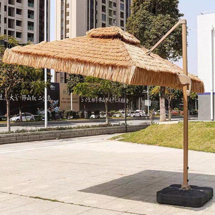 Luxury Synthetic Thatch Roof Couch Grass Outside Garden Furniture Sun Parasol Umbrella Outdoor