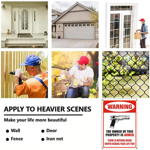 Panneaux de mise en garde en aluminium pour usage domestique extérieur Propriété privée Interdiction d'intrusion illégale Entrée non autorisée Panneau d'arrêt - Product Image 3