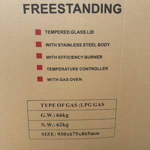 Cocina Independiente de 4 Quemadores a Gas y 2 Eléctricos, 900 mm de Ancho, Homologada en el Reino Unido, Venta al por Mayor para Equipos de Hostelería y Minoristas - Product Image 3