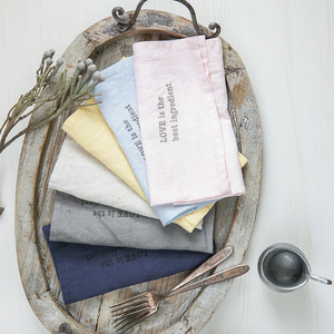 Cliente all&amp;#39;ingrosso del merletto embroideres plain style Tovagliolo pianura lino bianco tovaglioli - Product Image 3