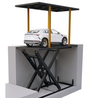 Plataforma Elevadora Personalizada de Fábrica con Certificación CE, Sistema de Estacionamiento Hidráulico de Tijera para Vehículos de Dos Niveles para Garaje Subterráneo, Elevadores de Automóviles para el Hogar