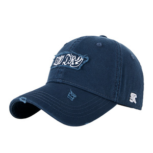 Unisex Denim <b>Baseball</b> <b>Cap</b> Cotton Duckbill Foldable Sun Protection Hat Solid Color Logo - Product Image 1