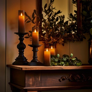 5 Tipos de Velas Blancas sin Llama, Velas que Funcionan con Batería, Velas de Pilar LED Acrílicas con Efecto de Parpadeo, con Control Remoto y Temporizador - Product Image 5