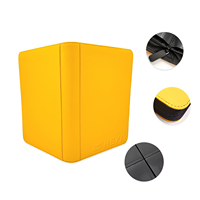 Álbum Portafolio Archivador de Colección para Tarjetas Coleccionables con 9 Bolsillos por Página, Páginas Fijas de Carga Lateral, Cubierta de Cuero PU y Cierre