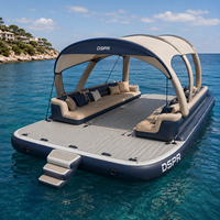 Île flottante gonflable pour les activités nautiques, quai durable pour la plage, le lac et les centres de villégiature