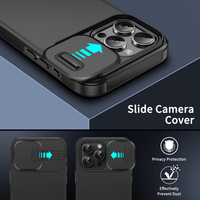Coque de protection magnétique antichoc double couche Laudtec avec cache-caméra coulissant pour iPhone 18 17 16 Pro Max