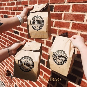 <span class=keywords><strong>Sac</strong></span> en papier personnalisé de qualité alimentaire ARoast Poulet Hot Dog Sacs en papier à emporter sulfurisés, Sacs en papier plats blancs à fond carré - Product Image 2