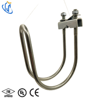 UTTERLY UTT13 Collier de fixation robuste pour tuyaux, type U, pour systèmes d'extinction d'incendie et systèmes de retenue sismique