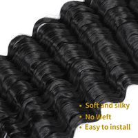 Cheveux synthétiques en vrac Deep Wave pour tresses bohèmes, extensions à trame unique ondulées effet mouillé, cheveux synthétiques de qualité pour tressage pour femmes