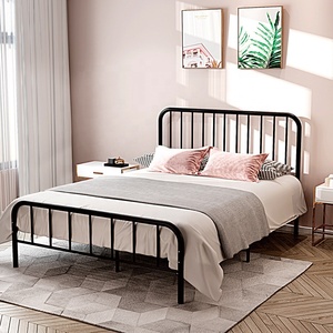 <span class=keywords><strong>Letto</strong></span> Moderno <span class=keywords><strong>Singolo</strong></span>, Matrimoniale, Queen in Metallo - Struttura in Ferro e Acciaio a Prezzo Conveniente per Casa, Appartamento, Dormitorio Operai, Camera da <span class=keywords><strong>Letto</strong></span> - Product Image 4