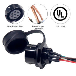 Endüstriyel Havacılık Priz Terminali Bakır Korumalı Kauçuk PU Kaplamalı Kablo IP67 PLC Robotik Sensörler Servo Motorlar Otomasyon - Product Image 2