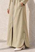 Veste coupe-vent à fermeture éclair EVE023, design pratique et ajustable, vêtements musulmans islamiques tendance, hijabs, style décontracté, quotidien