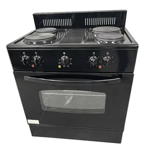 glass stainless steel good price 4 plate burner electric range electronic stove with oven