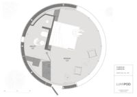 Maison préfabriquée extérieure personnalisable avec grand cadre en aluminium et structure en acier pour hôtels et villas, maison ronde en bois