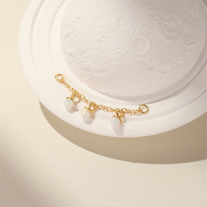 Chaîne à pendentif étoile en opale plaqué or 18 carats avec perle en argent sterling S925, accessoires de bijoux - Product Image 2