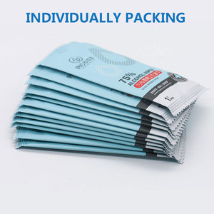 Lingettes alcoolisées de haute qualité, jetables, emballées individuellement, non tissées, stériles, 75 % d'<span class=keywords><strong>alcool</strong></span> - Product Image 3