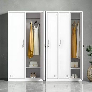 <span class=keywords><strong>Armoire</strong></span> métallique verrouillable à deux portes, style moderne et minimaliste, ignifuge avec tiroirs, <span class=keywords><strong>armoire</strong></span> de chambre pour employés - Product Image 2