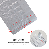 Lot de 10 embouts de ponçage diamantés détachables en aluminium pour le polissage des cuticules