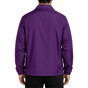 Veste de coach personnalisée en nylon doublé avec fermeture éclair, séchage rapide, col montant, pour le printemps, personnalisation OEM ODM, style urbain - Product Image 2