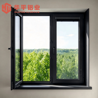 Fenêtre à battant en aluminium respirante avec micro-ventilation optionnelle pour une circulation douce de l'air intérieur dans les maisons résidentielles