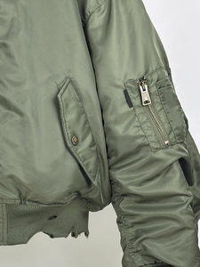 2025 OEM bán buôn tùy chỉnh tự trị cullinan parisian phong cách màu xanh lá cây trùm đầu chuyến bay Áo khoác - Product Image 4