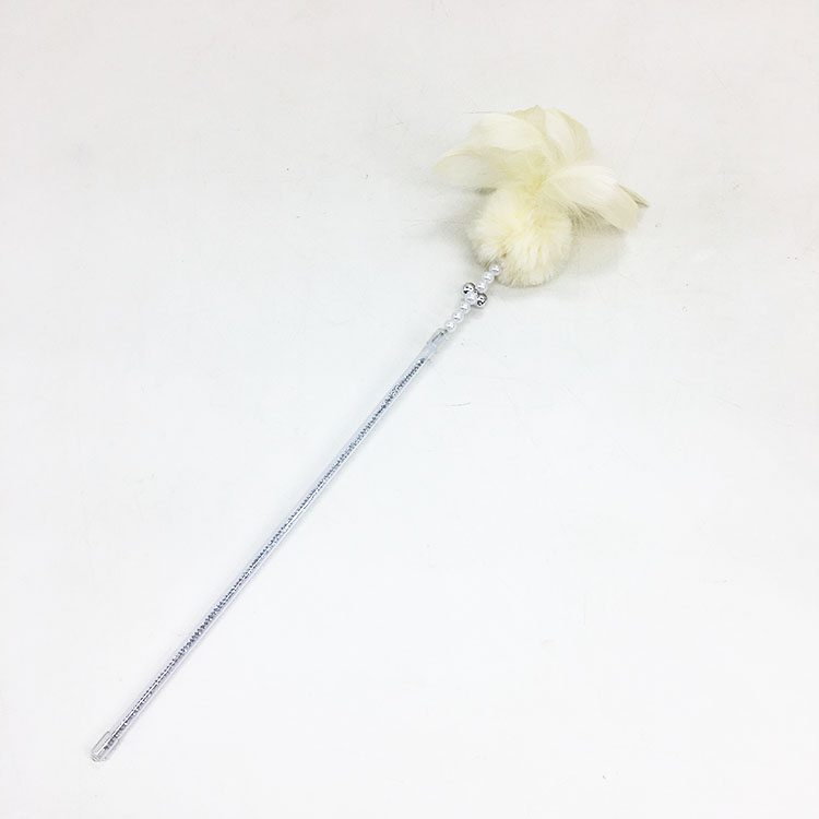 Rimorchio con piume Pom Pom (giallo)