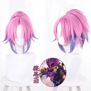 Ainizi, Новое поступление, высококачественные Розовые Смешанные фиолетовые парики для косплея вайне из «Лиги Легенд» для женщин