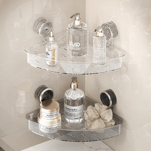 Estante de Almacenamiento Moderno y Minimalista que Ahorra Espacio, con Ventosas de Plástico, Orificios de Drenaje, Instalación sin Perforaciones, Resistente al Óxido e Impermeable - Product Image 1