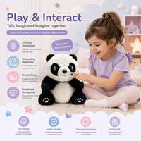 Ours en peluche interactif IA en polyester, jouet intelligent parlant, éducatif, personnalisable OEM ODM, compagnon pour enfants, cadeau