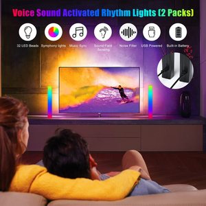 5V USB sạc giọng nói kích hoạt nhịp điệu thanh ánh sáng RGB điều khiển âm thanh 32 bit Mức độ âm nhạc đèn <span class=keywords><strong>led</strong></span> - Product Image 4